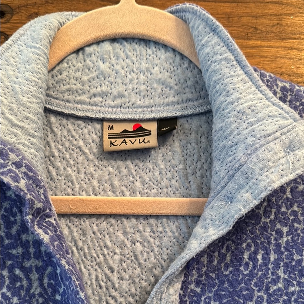 Blue Patterned Kavu Pullover Sweater - image 2